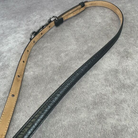 Authentic Gucci Black Gunmetal Horsebit Slim Belt 282349 90/36 - Picture 6 of 9